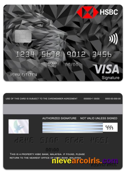 Malaysia HSBC Bank Visa Signature Credit Card